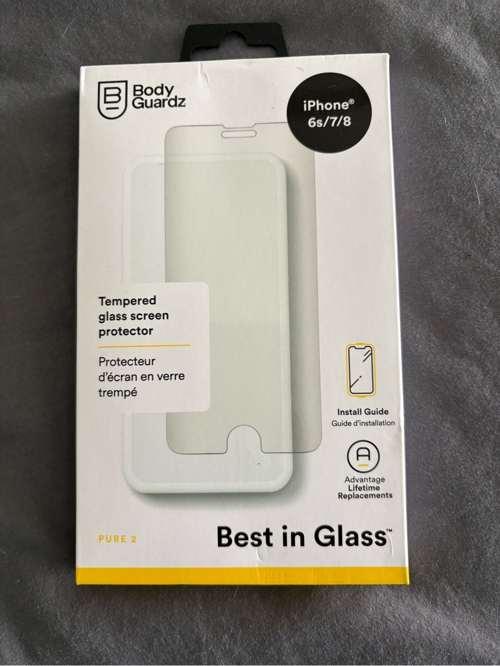 BodyGuardz White Tempered Glass Screen Protector for iPhone 6s/7/8